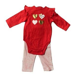 New! Little Me Adorable Valentine 3 Piece Set
